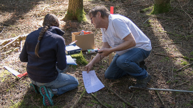 Relevés sur une placette IBP - Photo Philippe Gaudry © CNPF