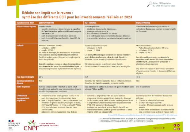 Réduire son impôt sur le revenu : synthèse des différents DEFI pour les investissements réalisés en 2023