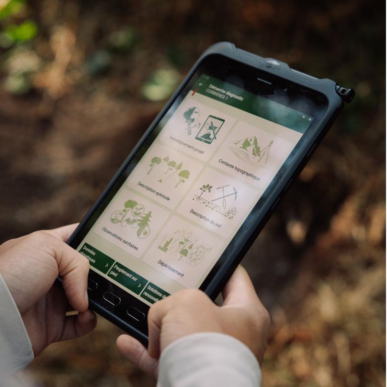 L'application BioClimSol - Photo Tristan Heckmann © CNPF